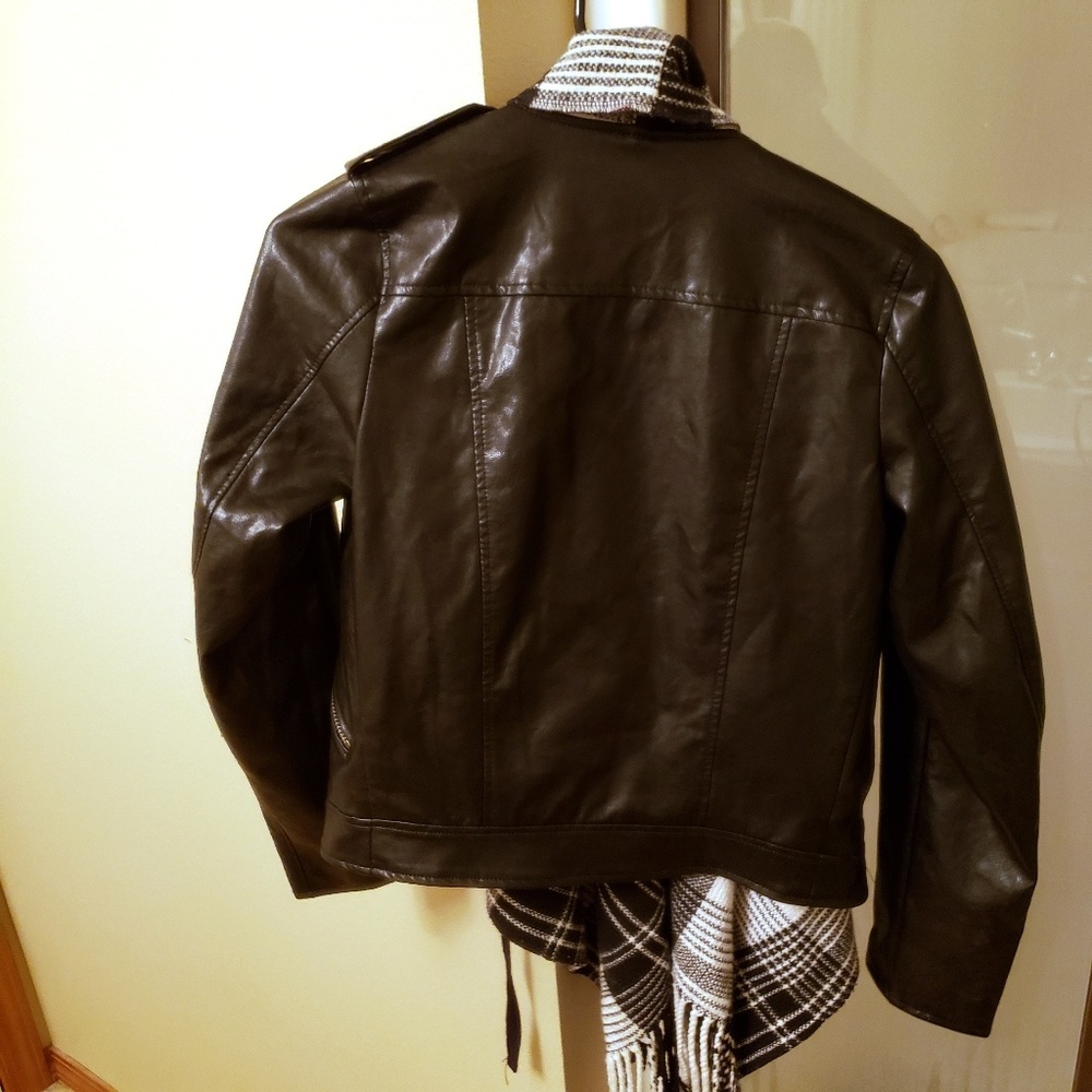 Rewind Junior's Vegan Leather with scarf jacket XS - Picture 3 of 8